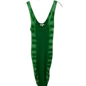 Cotton Citizen kelly green tie dyed sides ribbed tank top body con dress XS